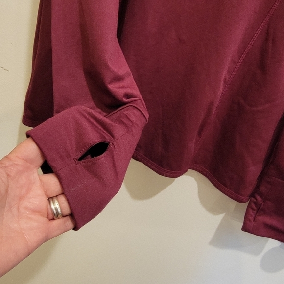 Head Quarter zip Pullover Activewear Jacket Fleece Lined with Thumb Holes Size L - Picture 6 of 15